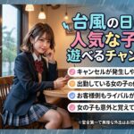 実は穴場！台風の日こそ人気の女の子に会いやすいって本当？
